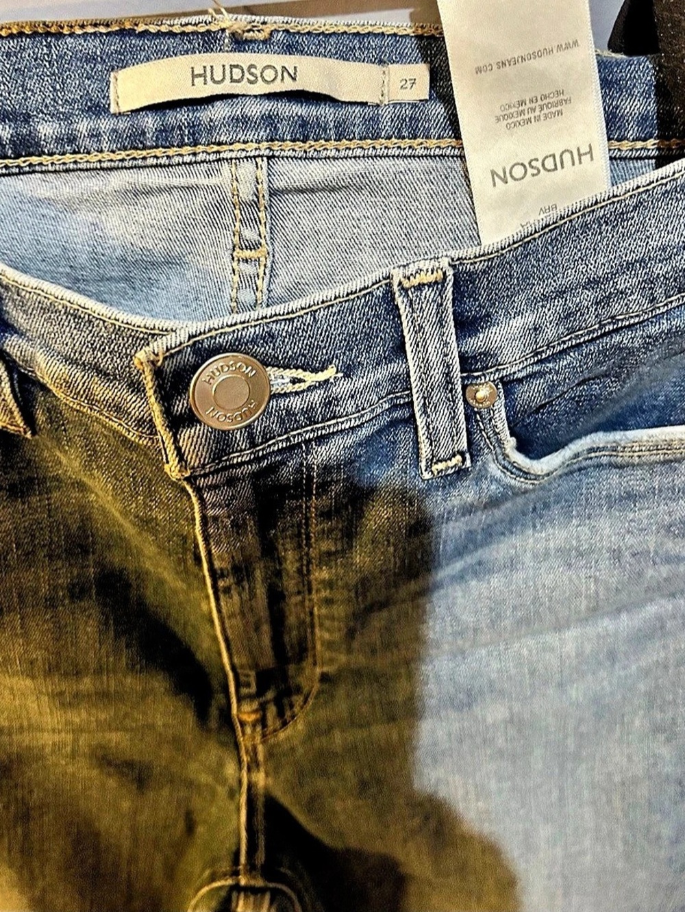 Hudson Barbara High-Rise Super Skinny Ankle Skinny Ankle Jeans Blue Waist 27 NWT